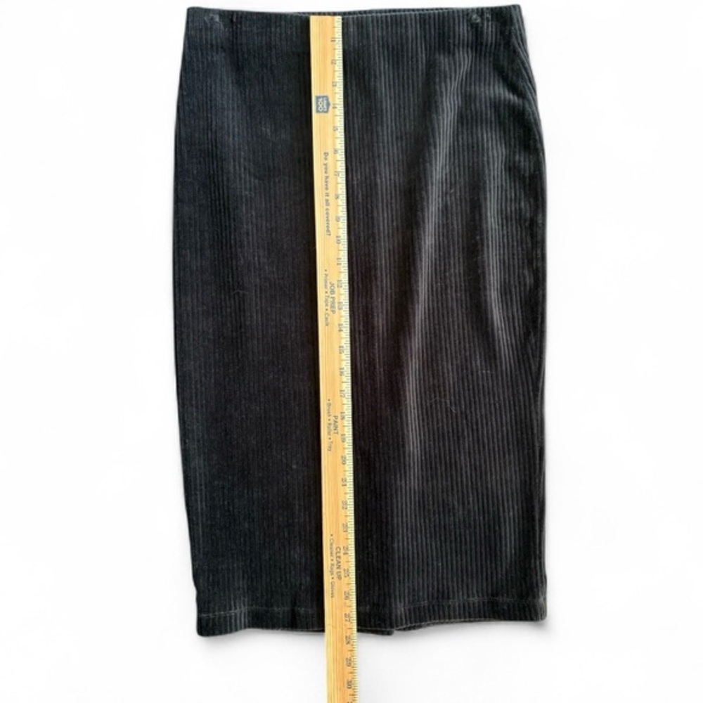 J. Jill Black Ribbed Knit Midi Skirt Women’s Small Pull-On Stretch Pencil Skirt‎ - Picture 6 of 6